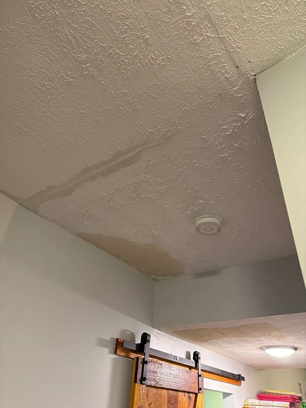 Moisture meter reading on drywall in Sand Creek water loss